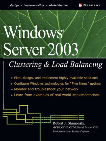 Windows Server 2003 Clustering and Load Balancing - Robert J. Shimonski.jpg