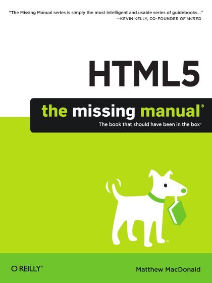 HTML5 The Missing Manual - Matthew MacDonald.jpg