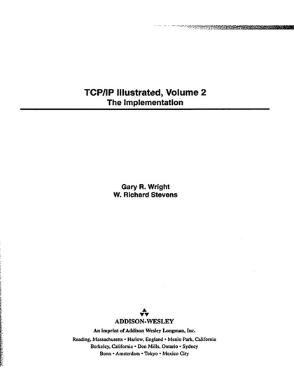 TCP/IP Illustrated, Volume 2: The Implementation - Gary R. Wright and W. Richard Stevens.jpg